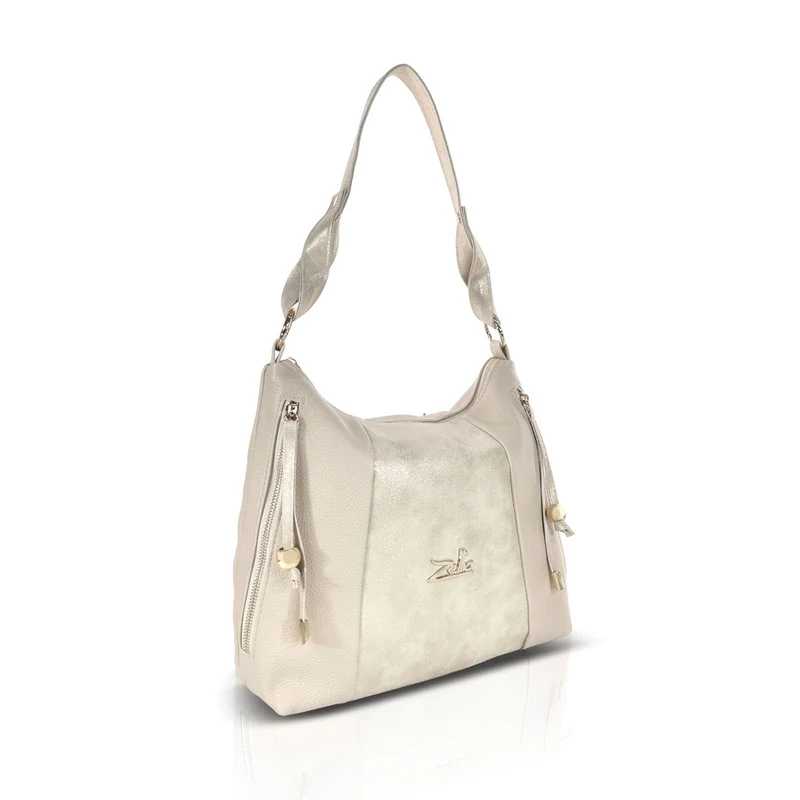 Zellia Női Válltáska 25079 Beige-Arany - Glass -