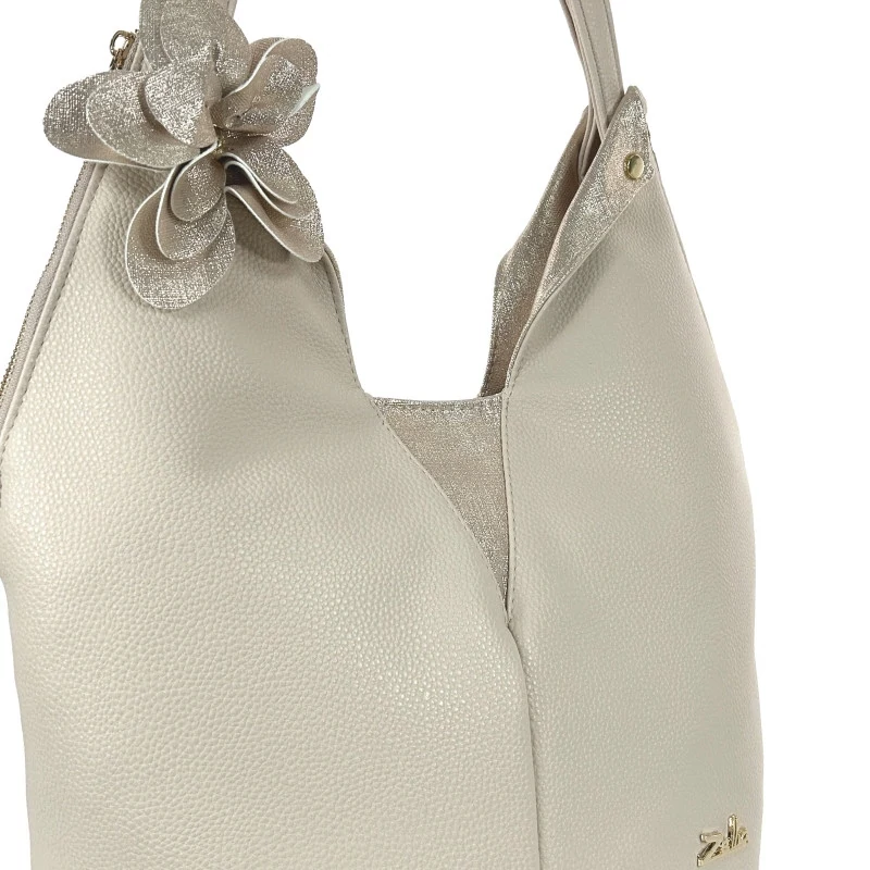 Zellia Női Válltáska Zlb406F Beige-Rosegold - Ch - Virág Dísszel -