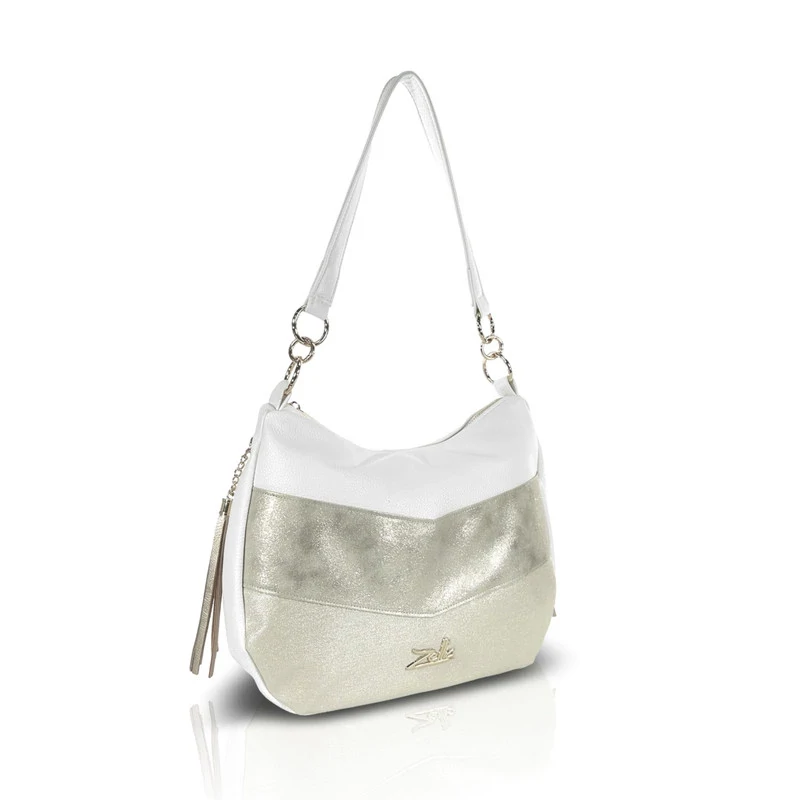 Zellia Női Válltáska 26058 Fehér-Beige-Arany