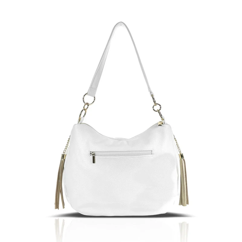 Zellia Női Válltáska 26058 Fehér-Arany-Beige