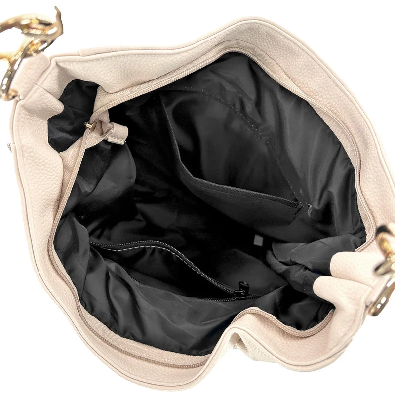 Zellia Női Válltáska 25017 Beige-Arany