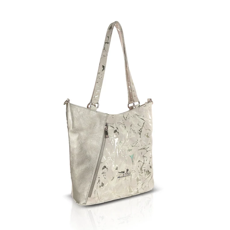 Zellia Női Válltáska 24167 Beige-Arany - Brw-Leaf -