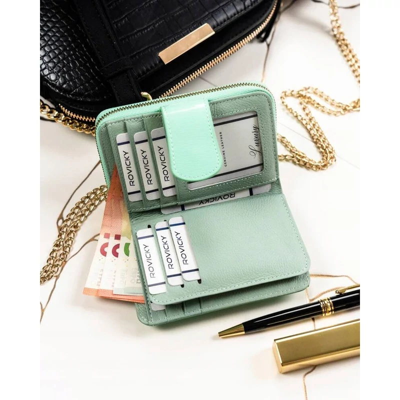 Lorenti Női Bőr Pénztárca 76115-Sh-Rfid-8-6593 Mint - Menta