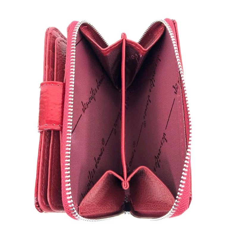 Jennifer Jones Női Bőr Pénztárca 5198-2 Piros - Kis Méret -