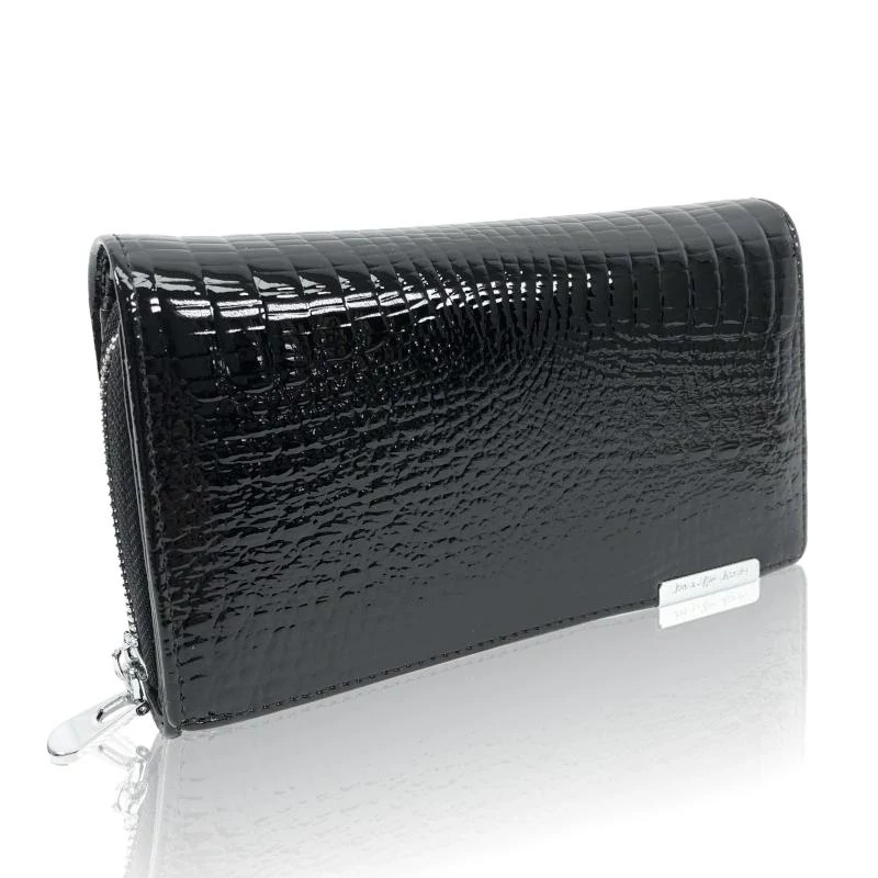 Jennifer Jones Női Bőr Pénztárca 5261-2 Fekete - Közepes Méret -