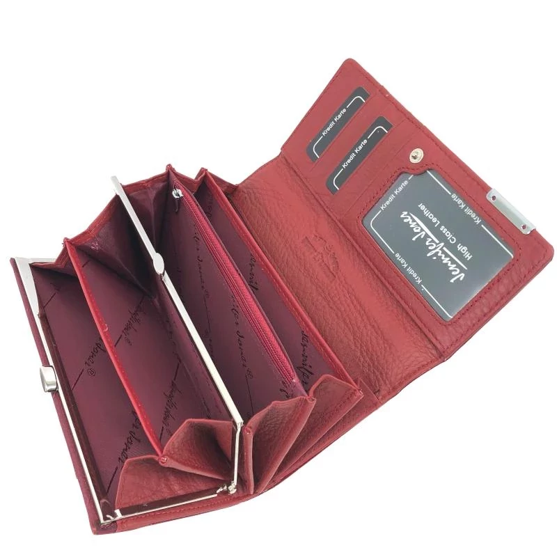 Jennifer Jones Női Bőr Pénztárca 5289-2 Piros