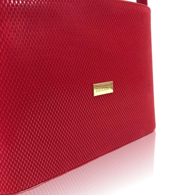 Zellia Női Alkalmi-Eskövői Táska Zvn21094 Piros -Lakk-Ryz - Állítható Pánttal