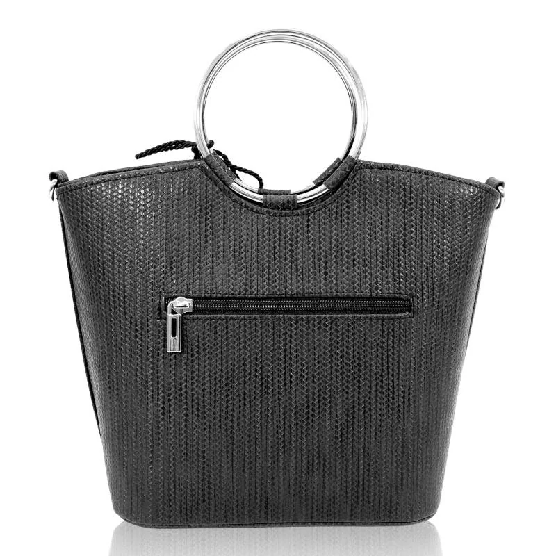 Zellia Női Kézitáska Zvn22030 Fekete - Fonott Anyag -