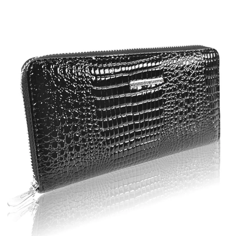 Jennifer Jones Női Bőr Pénztárca 5247-2 Fekete Lakk