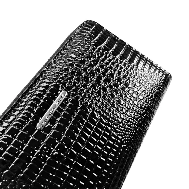 Jennifer Jones Női Bőr Pénztárca 5247-2 Fekete Lakk