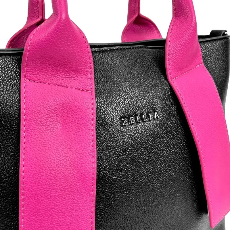 Zellia Női Kézitáska H728 Fekete-Magenta