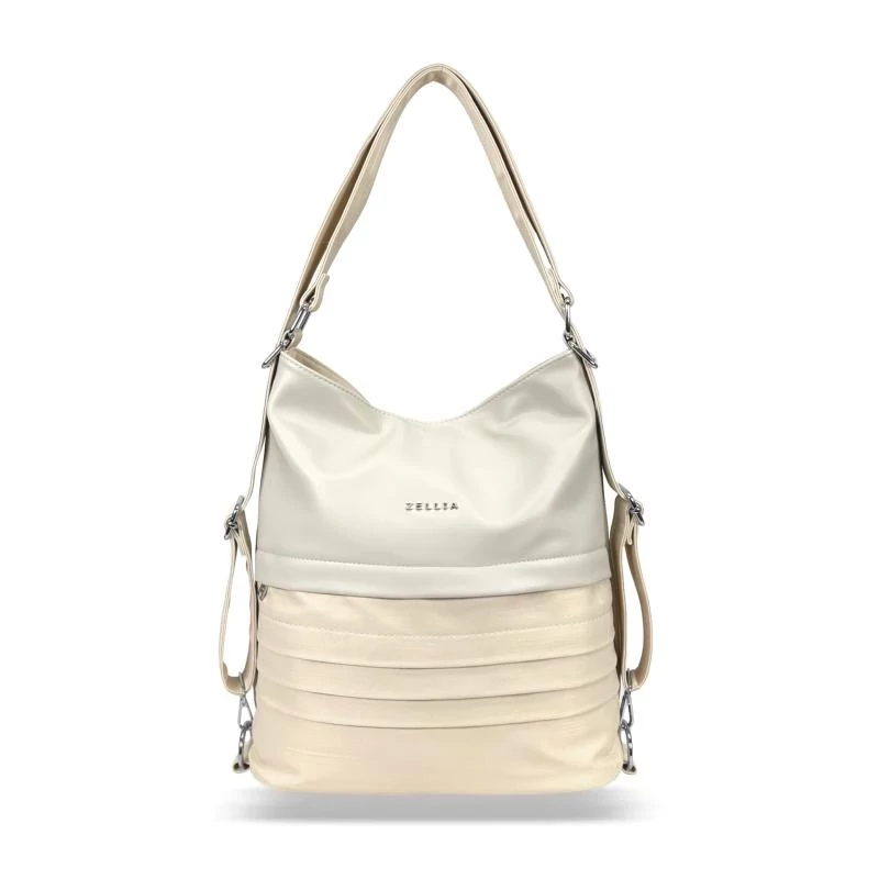 Zellia Női Válltáska/Hátizsáká Alakítható Hz-111 Beige-Arany - Y678 -