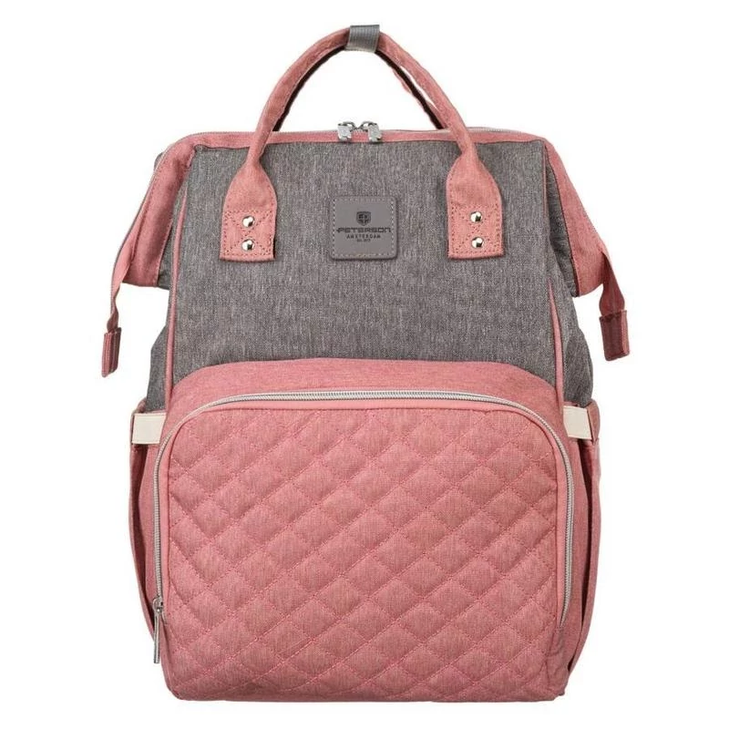 Peterson Női Hátizsák Ptn Mb3-6012 Gray-Pink - Szrke-Rózsaszín