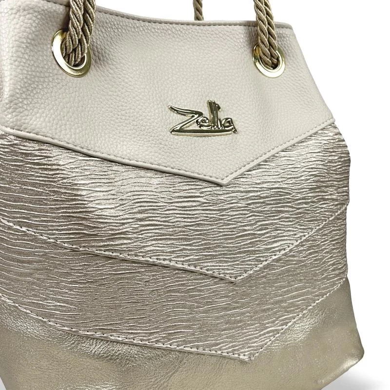 Zellia Női Válltáska 24056 Beige-Arany - Brw-Groove -