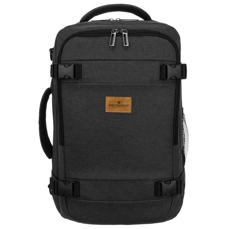 Peterson Hátizsák - Kézipoggyász -  Ptn Sikorka-6460 Black - Fekete - 40 X 25 X 20 Cm -