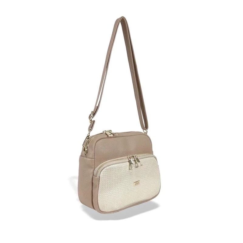 Zellia Női Oldaltáska Zvn24010 Beige-Arany - Csillámos -