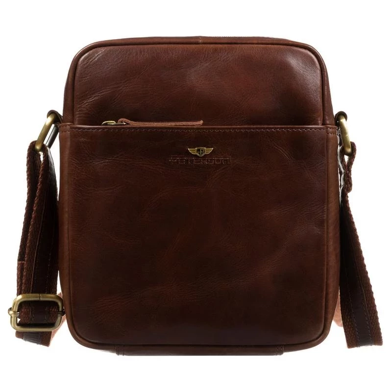 Peterson Férfi Bőr Oldaltáska PTN   720E-OPU-6880   Brown  - Sötét Barna