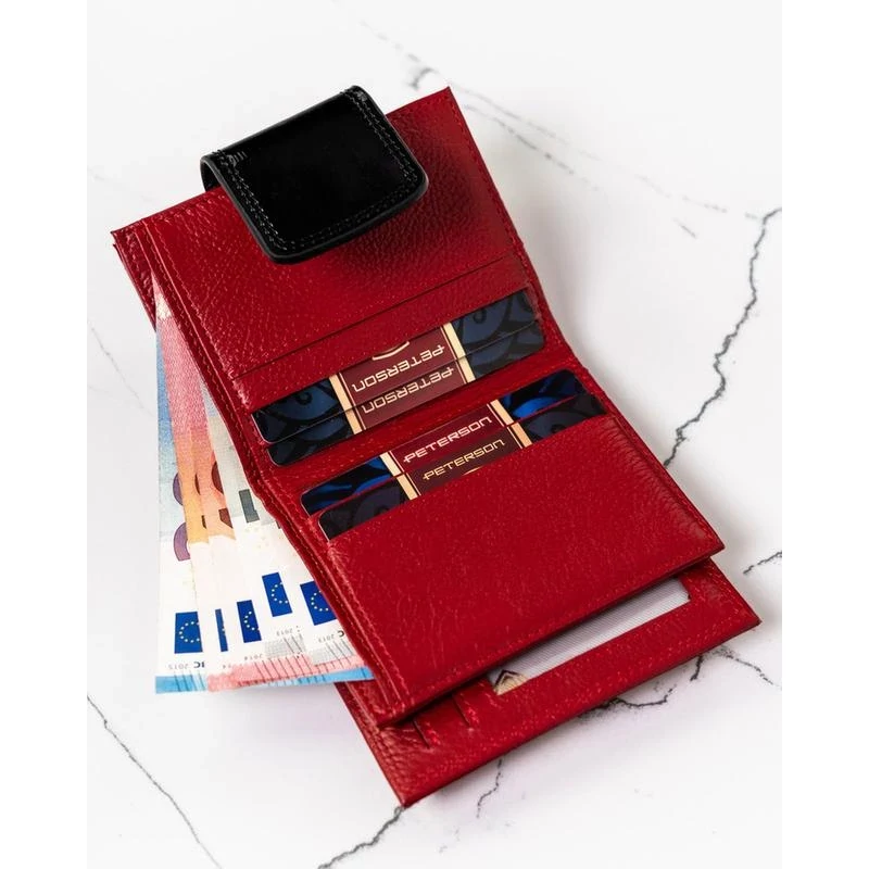 Peterson - Női Bőr Pénztárca - Piros - Ptn 42329-Sh Red