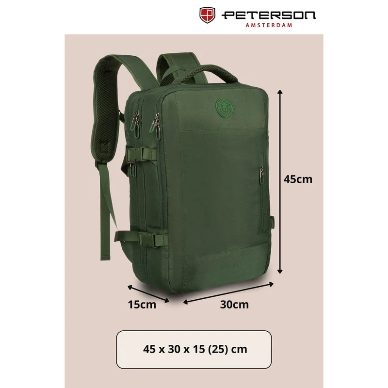 Peterson Hátizsák Ptn 24421-5111 Green - 45 X 30 X 25 Cm