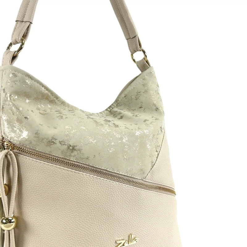Zellia Női Válltáska ZLB400 Beige - D3 -