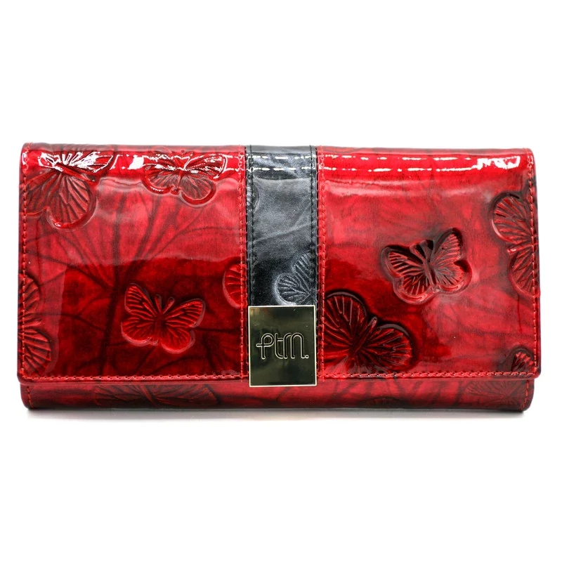 Peterson Női Bőr Pénztárca Ptn 42100-Nbf-7145 Red-Black