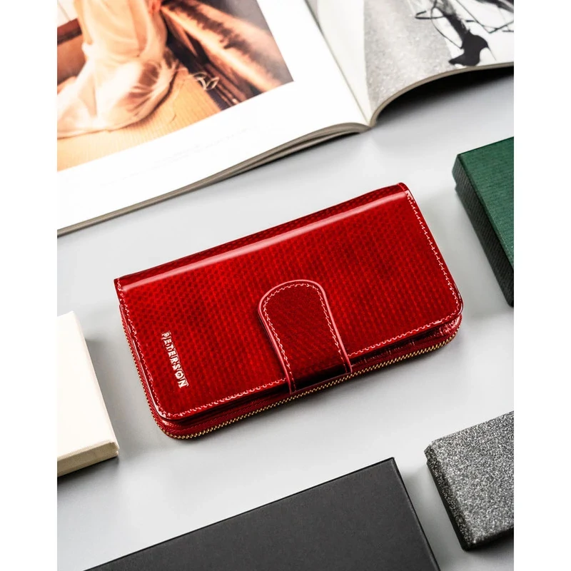 Peterson Női Bőr Pénztárca PTN 76116-SBR-2296 Red
