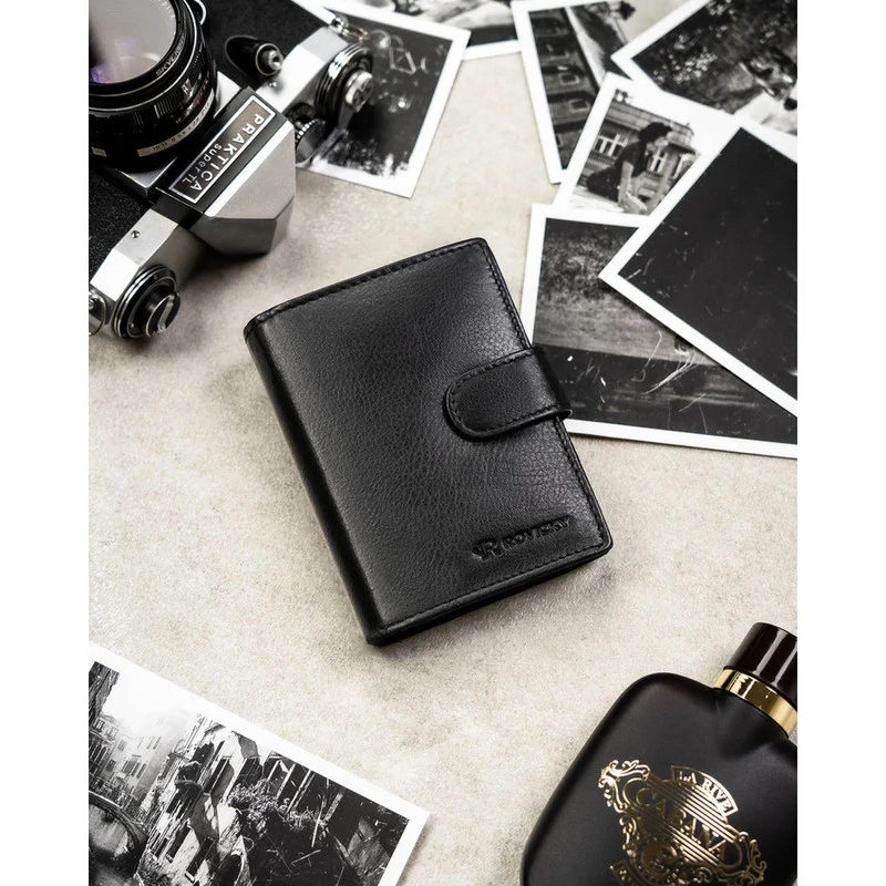 Rovicky Férfi Bőr Pénztárca 0800L-Rvd-0260 Black - Fekete