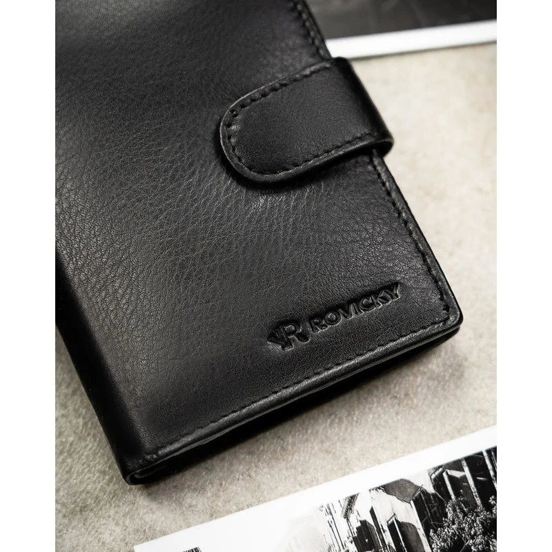 Rovicky Férfi Bőr Pénztárca 0800L-Rvd-0260 Black - Fekete