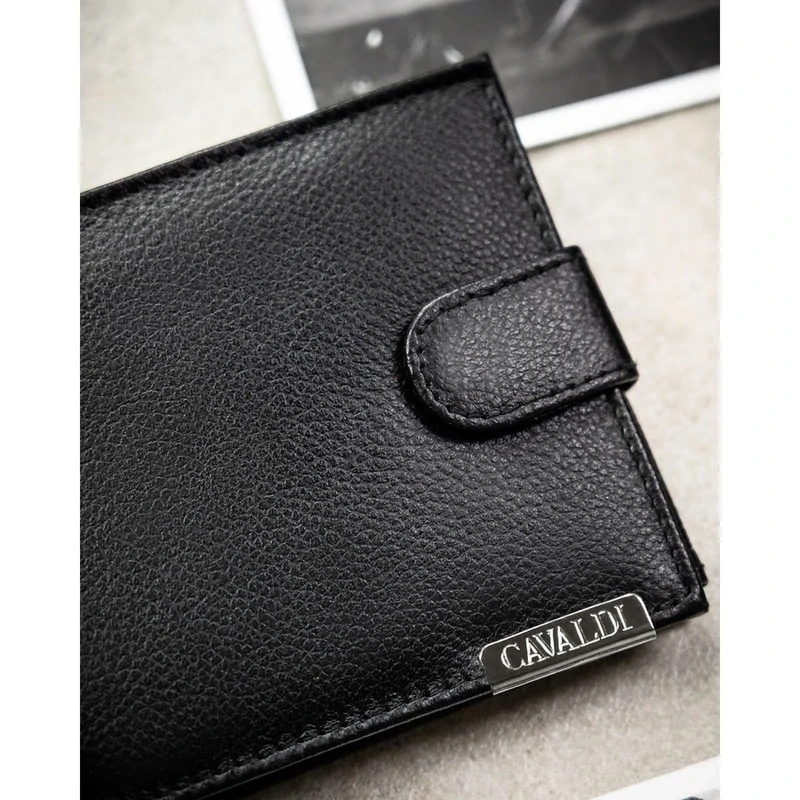Peterson Férfi Bőr Pénztárca N992L-P-Pdm-Bl 7603  Black - Fekete