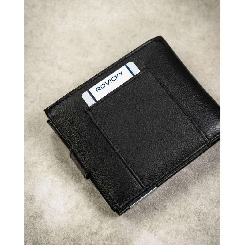 Peterson Férfi Bőr Pénztárca N992L-P-Pdm-Bl 7603  Black - Fekete