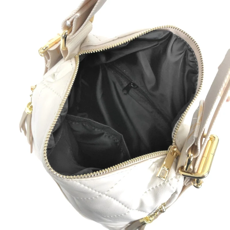 Zellia Női Válltáska/Hátizsáká Alakítható 22199 Beige Matt - Steppelt -