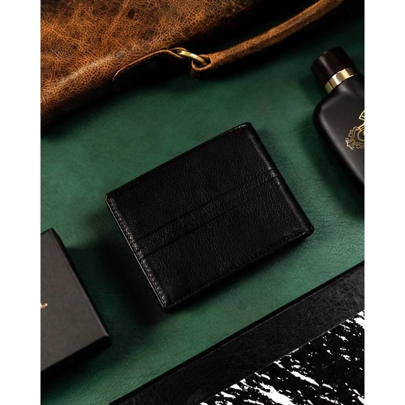 Férfi Bőr Pénztárca R-N992-Gat-8946 Black+Black