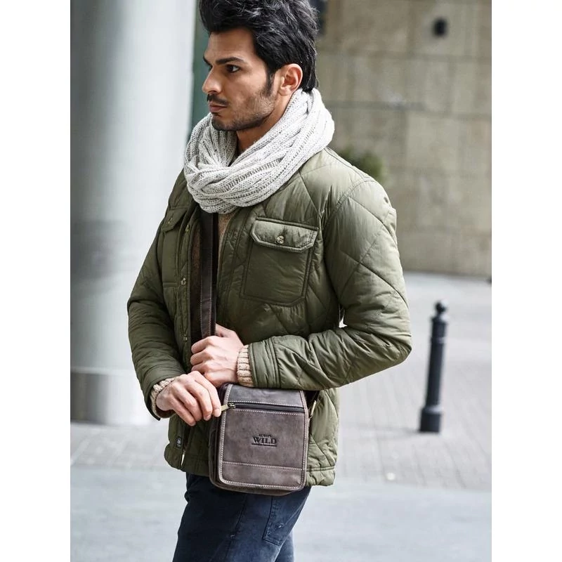 Férfi Bőr Oldaltáska 251-Mh Barna