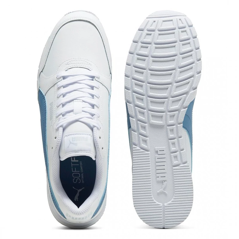 Puma cipő ST RUNNER V3 L WHITE-ZEN BLUE- SILVER 