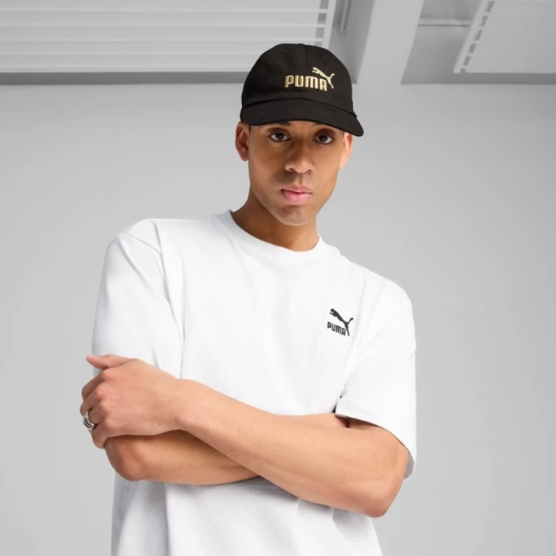 Puma baseball sapka ESS NO.1 LOGO BB CAP PUMA BLACK-GOLD-LOG 