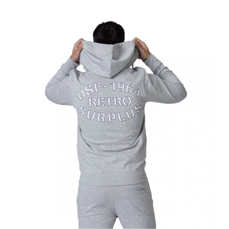 Retro melegítõ felsõ ROBERT ZIP OUT JOGGING TOP GREY MELANGE 