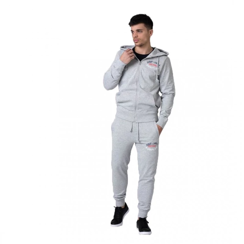 Retro melegítõ felsõ ROBERT ZIP OUT JOGGING TOP GREY MELANGE 