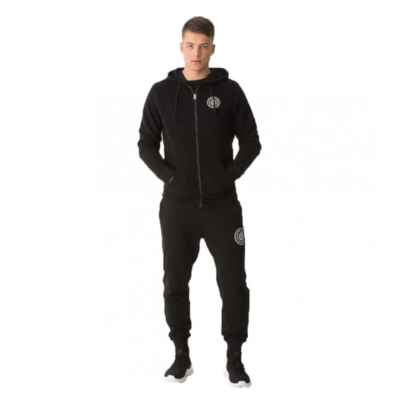 Retro melegítõ felsõ BARABAR ZIPUP HOODIE OUT JOGGING TOP BLACK 