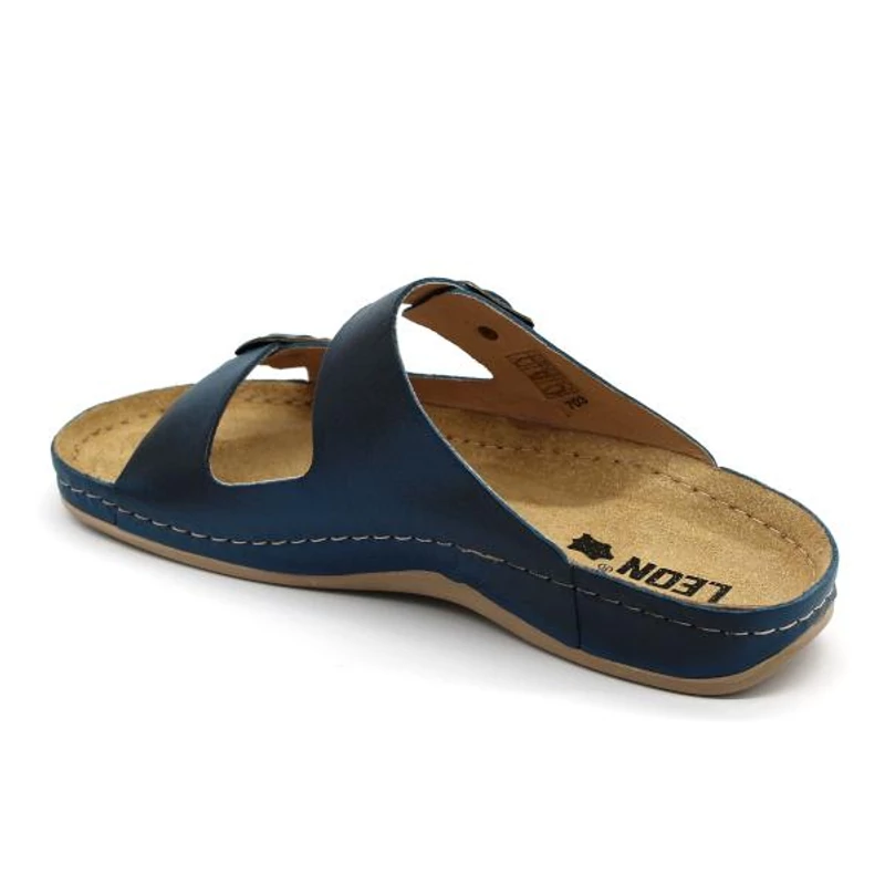 703 LEON Comfort férfi bőr papucs