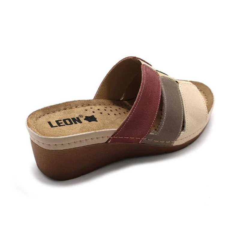1009 LEON Comfort női bőr papucs