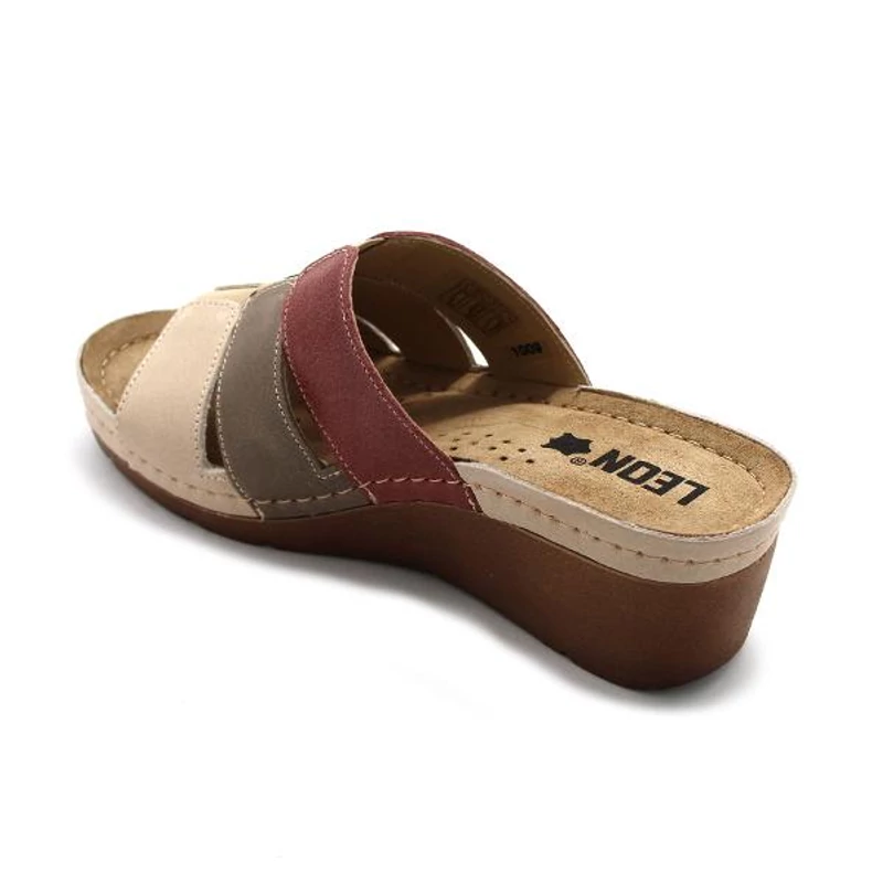 1009 LEON Comfort női bőr papucs