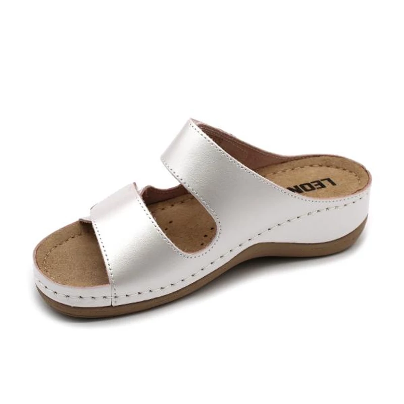 904 LEON Comfort női bőr papucs