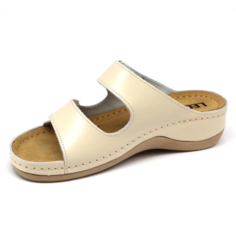 905 LEON Comfort női bőr papucs