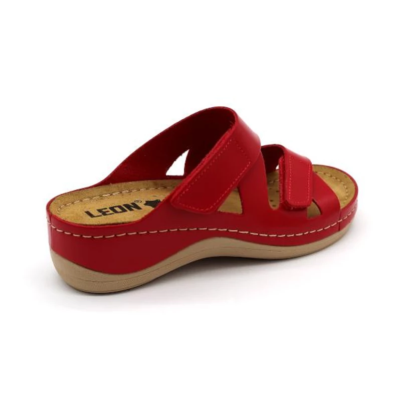 906 LEON Comfort női bőr papucs