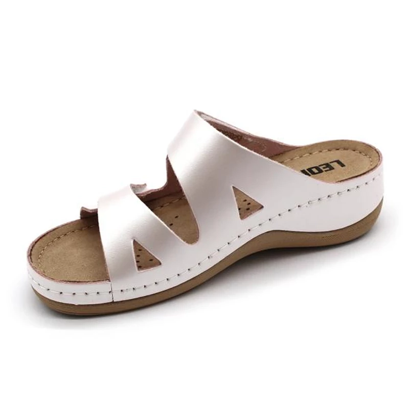 906 LEON Comfort női bőr papucs