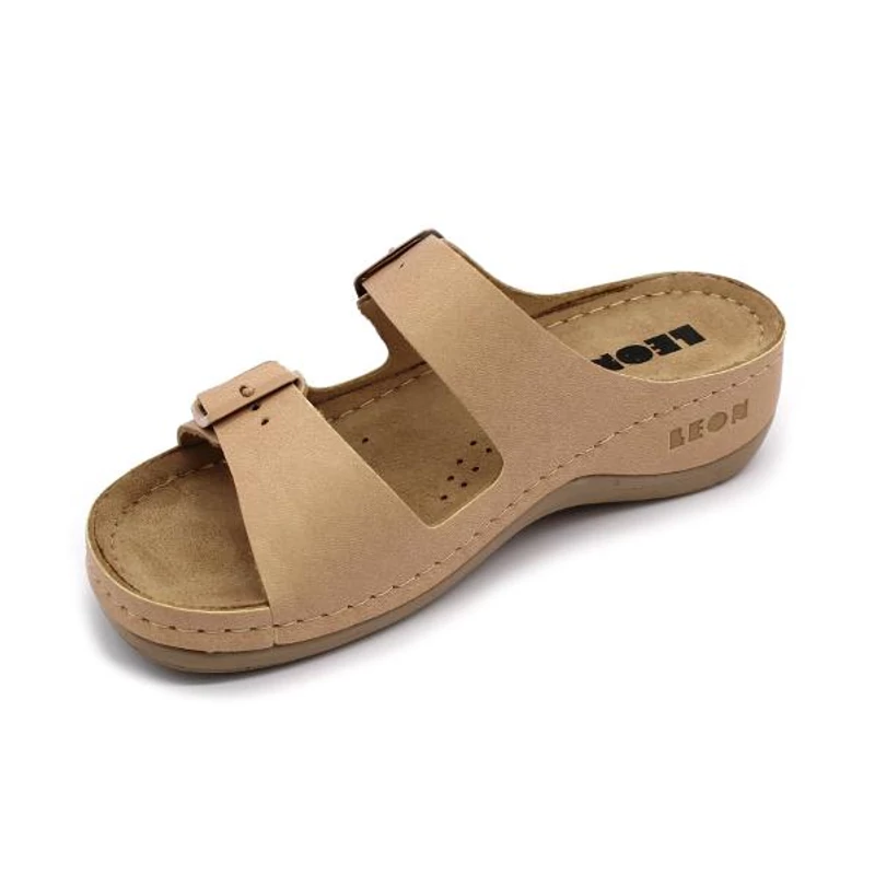 908 LEON Comfort női bőr papucs