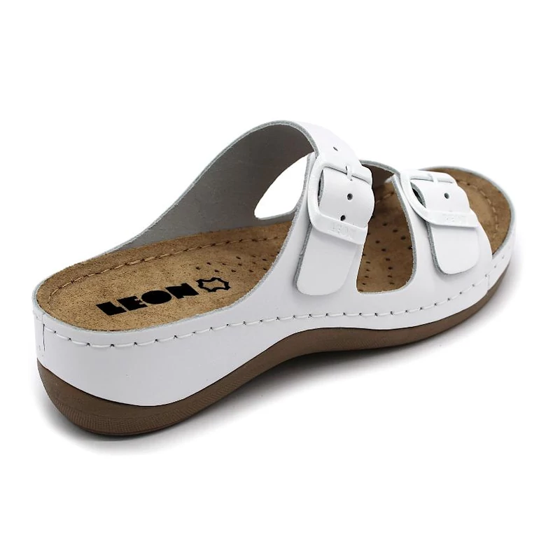 908 LEON Comfort női bőr papucs