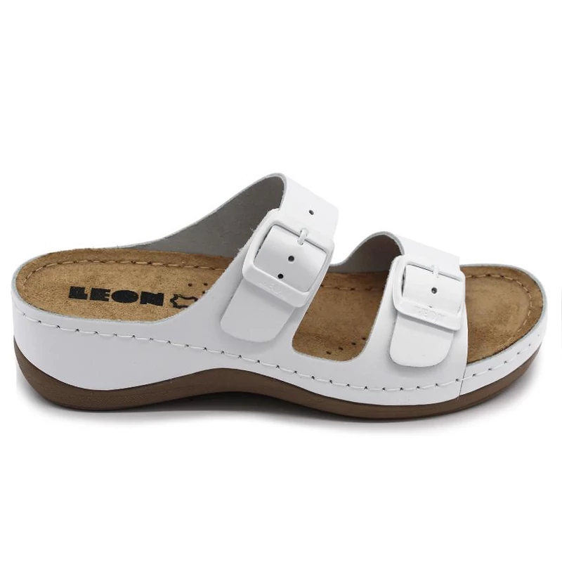 908 LEON Comfort női bőr papucs