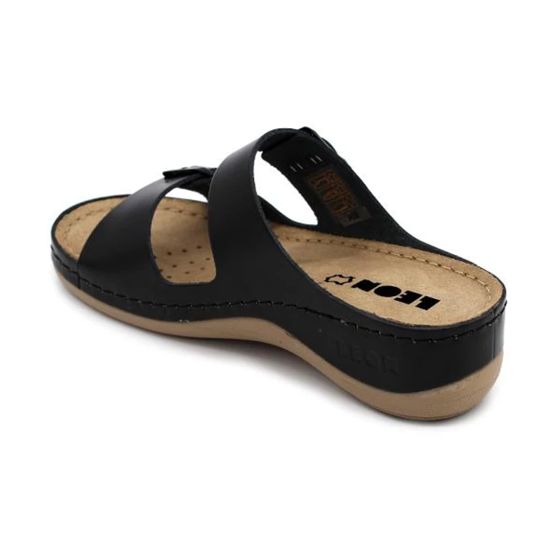 908 LEON Comfort női bőr papucs