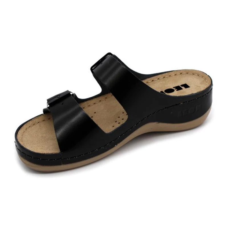 908 LEON Comfort női bőr papucs